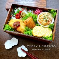 麻婆春雨春巻きでお弁当🍱